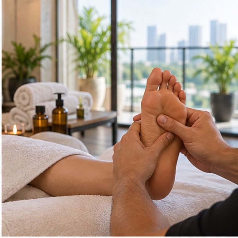 Foot reflexology and head massage in Dubai