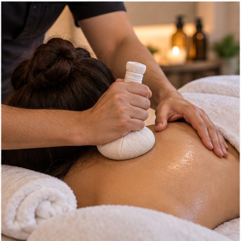 Aromatherapy massage with essential oils in Dubai